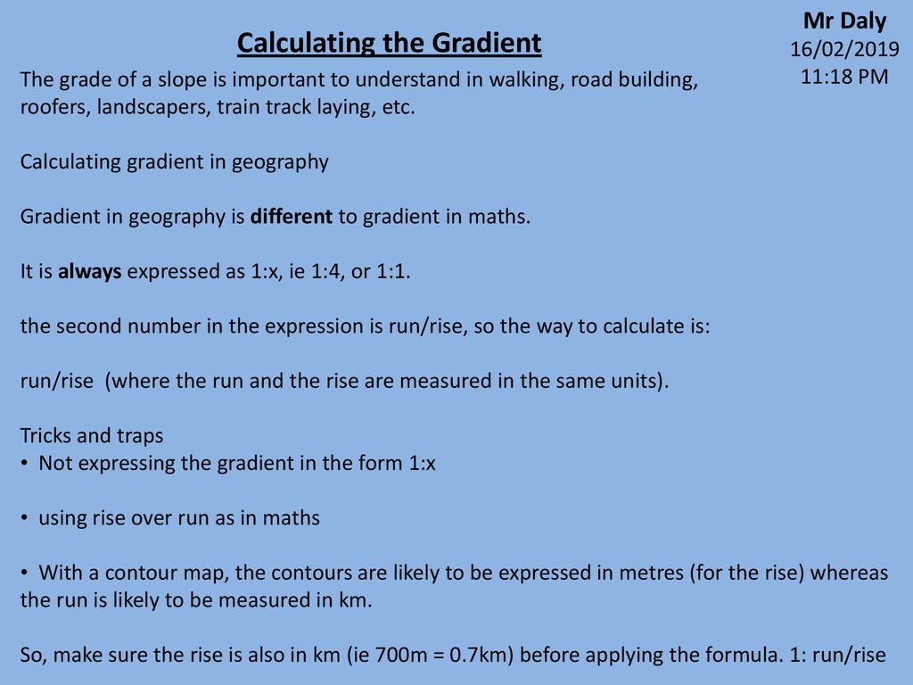 Calculating the Gradient - ppt download