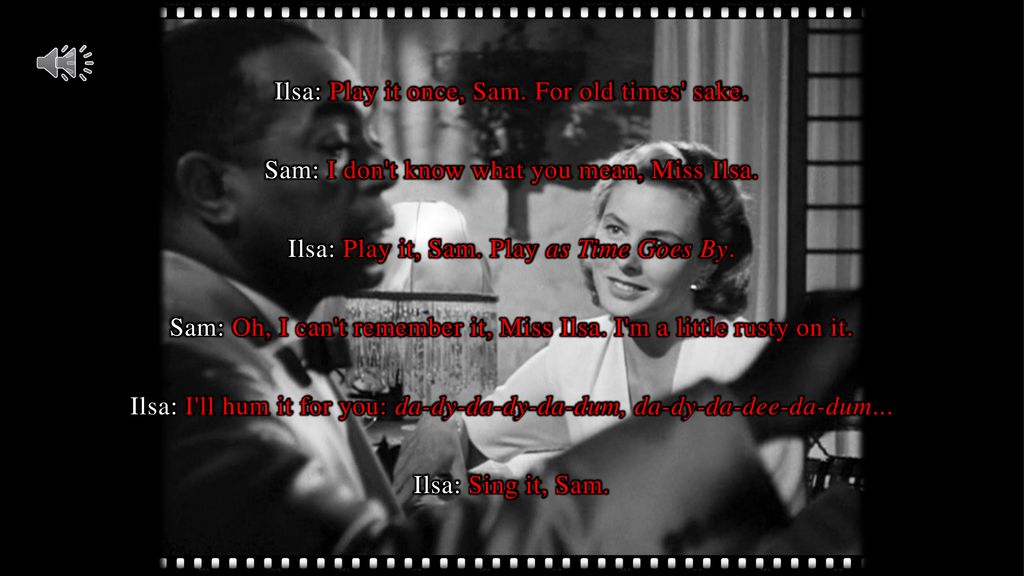 Ilsa: Play it once, Sam. For old times' sake. - ppt download
