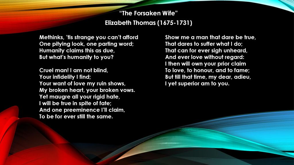 the forsaken poem