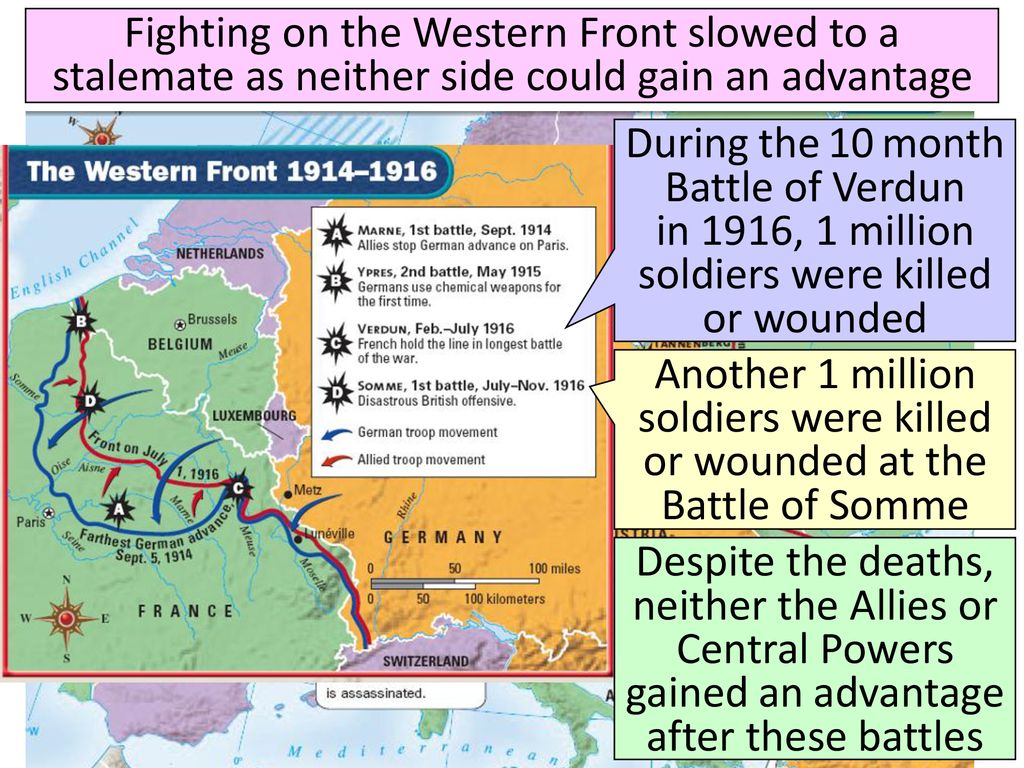 why was there a stalemate on the western front