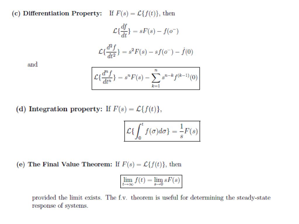 4 Closed Loop Responses Using The Laplace Transform Method Ppt Download