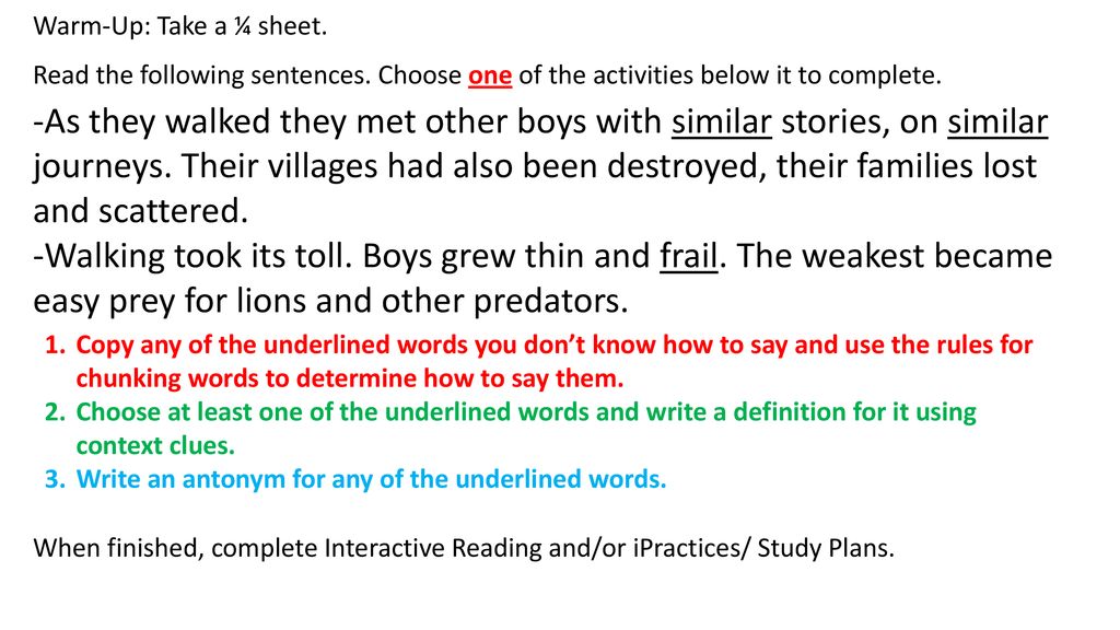 Which word below is a synonym of the underlined word in the following sentence? I made a small