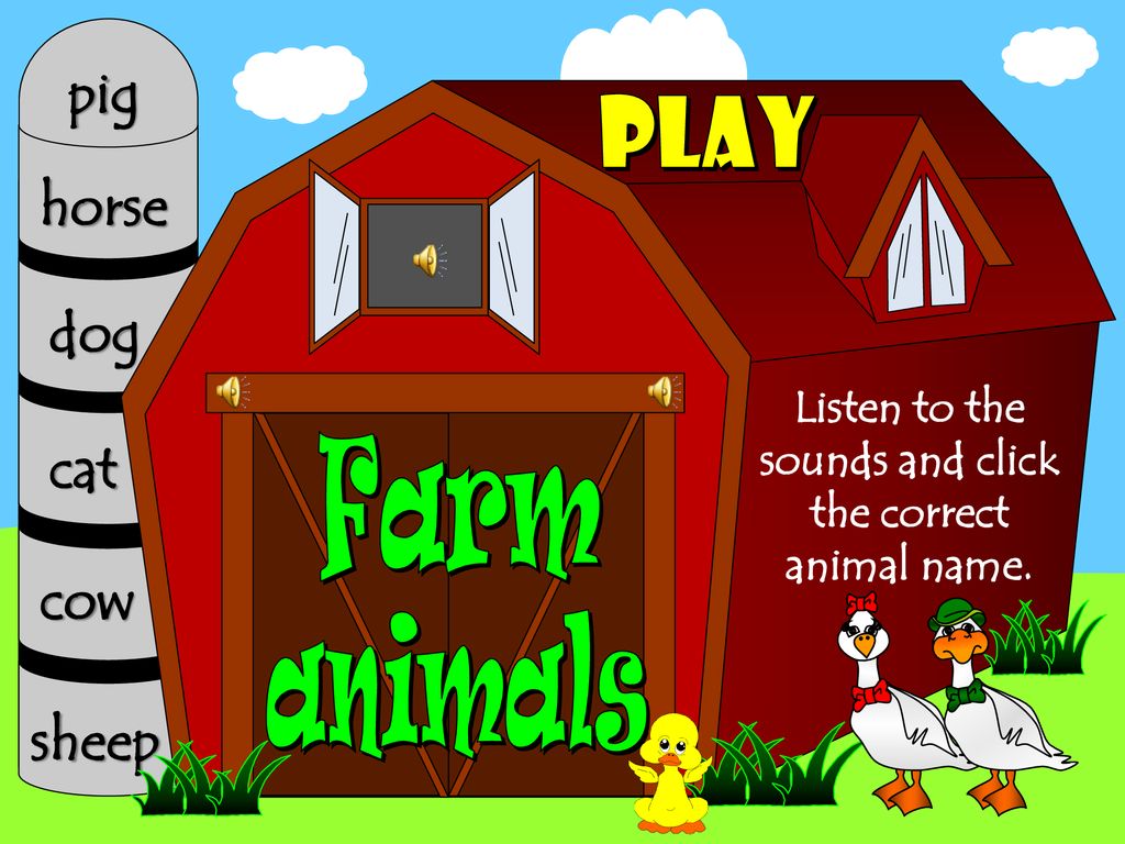 Listen to the sounds and click the correct animal name. - ppt download