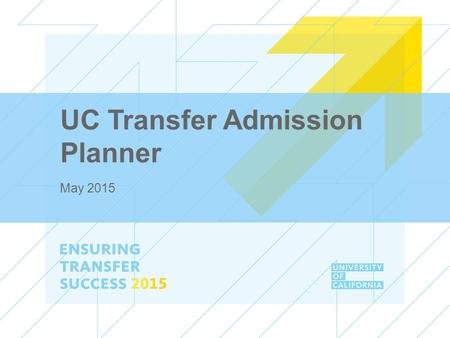 UC Transfer Admission Planner