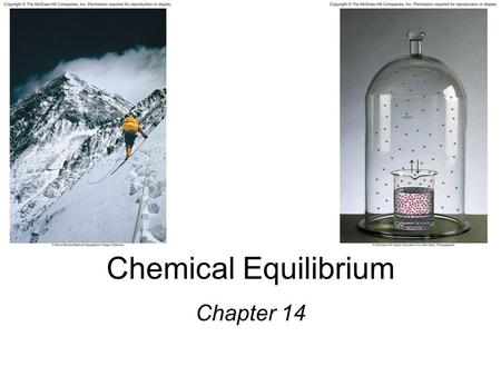 Chemical Equilibrium Chapter 14.