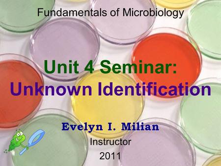 Unit 4 Seminar: Unknown Identification