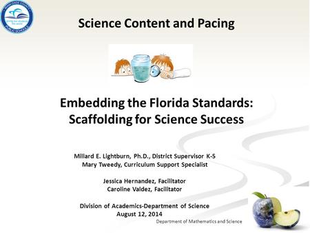 Science Content and Pacing