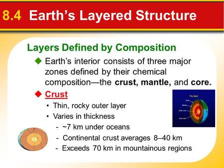 8.4 Earth’s Layered Structure
