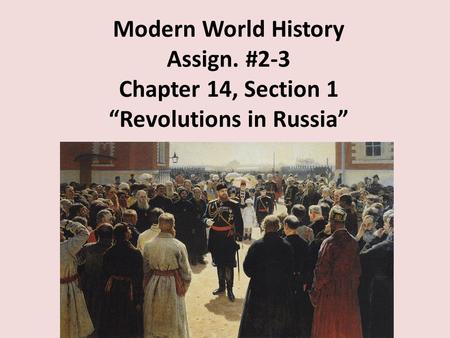 Modern World History Assign