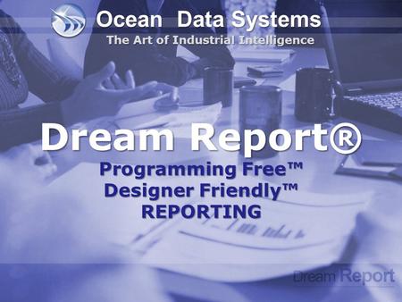 Dream Report® Programming Free™ Designer Friendly™ REPORTING