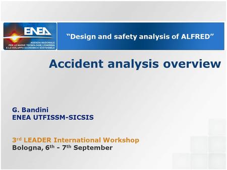 “Design and safety analysis of ALFRED”
