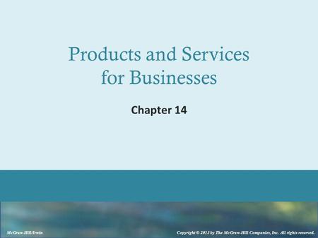 Products and Services for Businesses