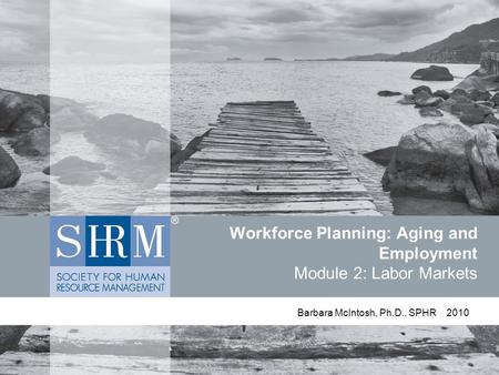 Workforce Planning: Aging and Employment Module 2: Labor Markets Barbara McIntosh, Ph.D., SPHR 2010.