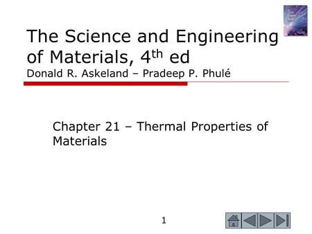 Chapter 21 – Thermal Properties of Materials