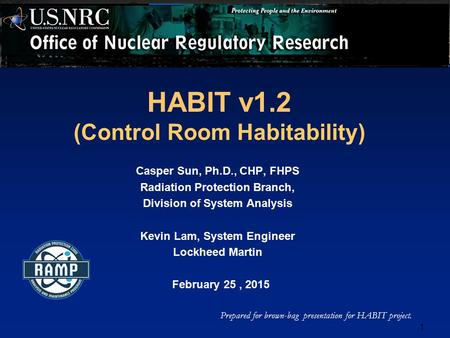 HABIT v1.2 (Control Room Habitability)