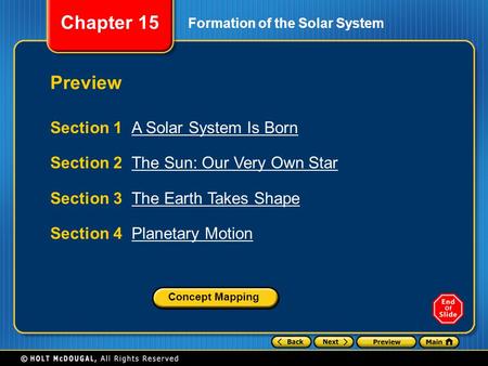 Preview Section 1 A Solar System Is Born
