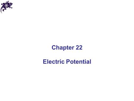 Chapter 22 Electric Potential.