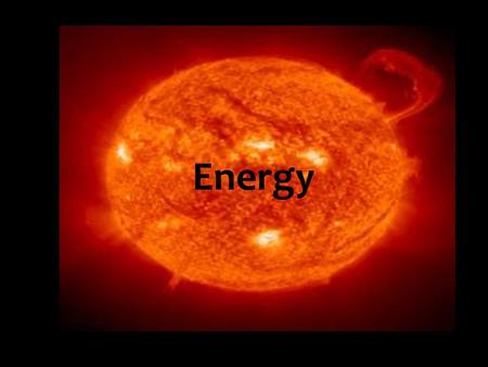 ENERGY Energy. What is energy? Energy is the ability to move something It is measured in Joules The symbol for Joules is J.