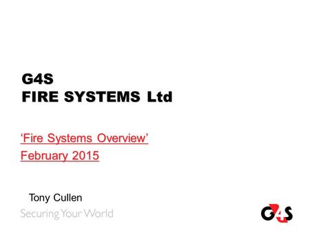 ‘Fire Systems Overview’ February 2015