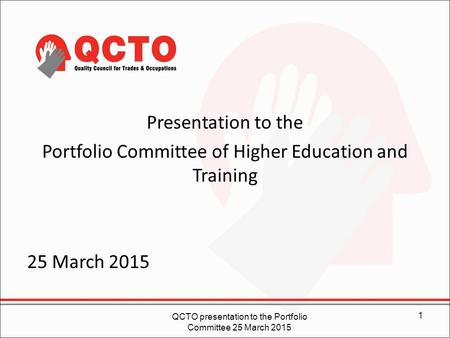 Portfolio Committee of Higher Education and Training