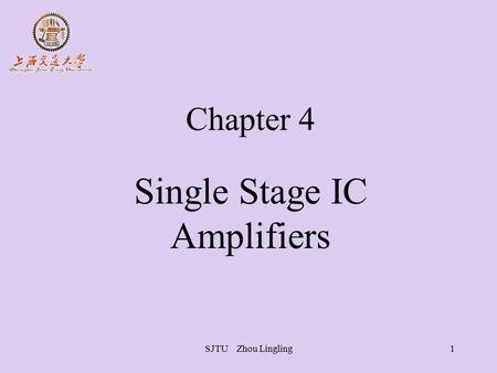 Single Stage IC Amplifiers