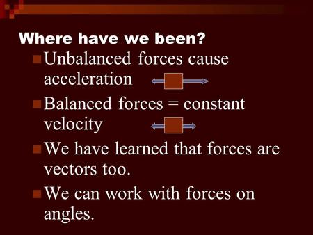 Unbalanced forces cause acceleration