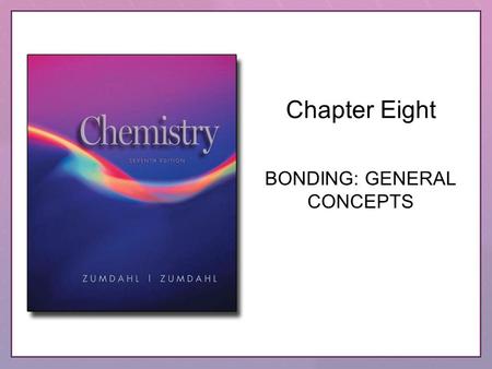 Chapter Eight BONDING: GENERAL CONCEPTS. Copyright © Houghton Mifflin Company. All rights reserved.8–28–2 Questions to Consider What is meant by the term.