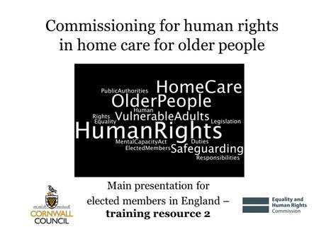 Commissioning for human rights in home care for older people