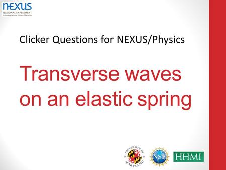 Transverse waves on an elastic spring
