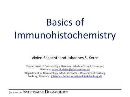 Basics of Immunohistochemistry