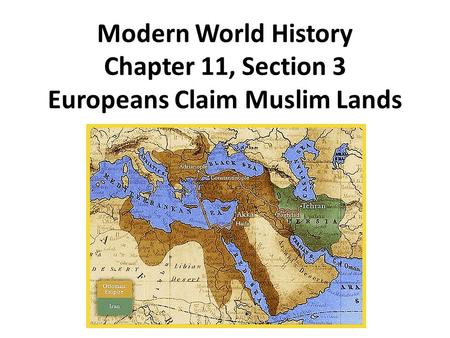 Ottoman Empire Controlled North Africa, parts of Middle East, Turkey, and Balkan Peninsula As it weakened European powers competed to take its lands Reasons.
