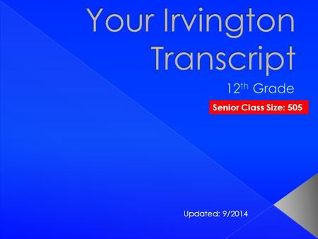 Updated: 9/2014 Senior Class Size: 505.  A-F: Ms. Velazco  G-Lo: Ms. Bennett  Lu-Sa: Ms. Mintey  Sc-Z: Ms. Serrano.