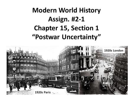 Modern World History Assign