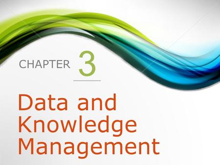 Data and Knowledge Management