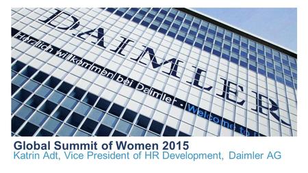 Katrin Adt, Vice President of HR Development, Daimler AG