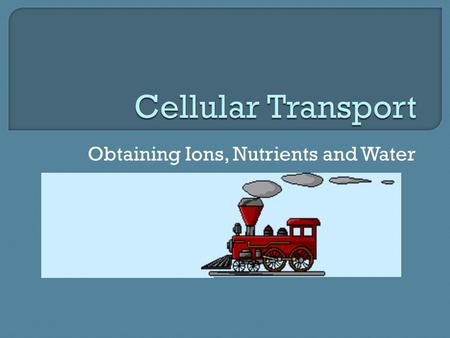 Obtaining Ions, Nutrients and Water.  semipermeable membranes regulate cell interaction with surroundings.