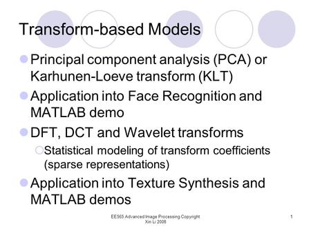 Transform-based Models