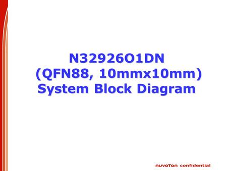 N32926O1DN (QFN88, 10mmx10mm) System Block Diagram