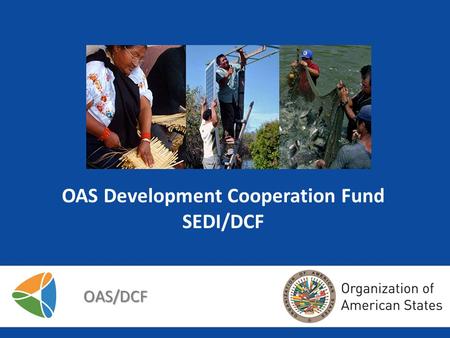 OAS Development Cooperation Fund SEDI/DCF OAS/DCF.