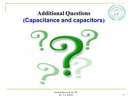 (Capacitance and capacitors)