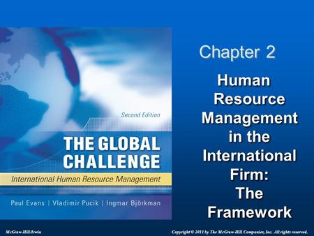 Human Resource Management in the International Firm: The Framework