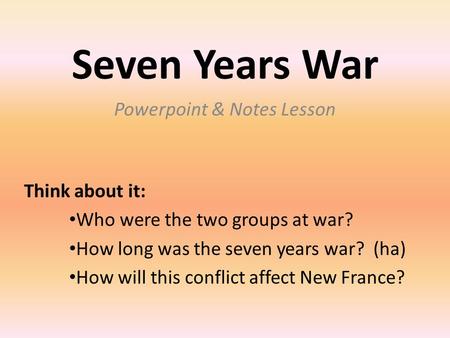 Powerpoint & Notes Lesson