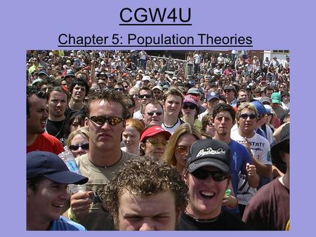 Chapter 5: Population Theories