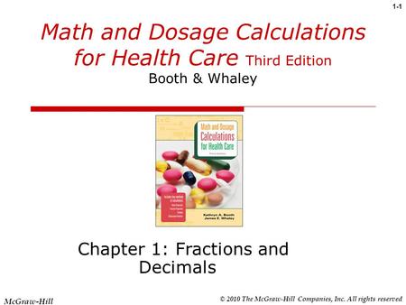 Chapter 1: Fractions and Decimals