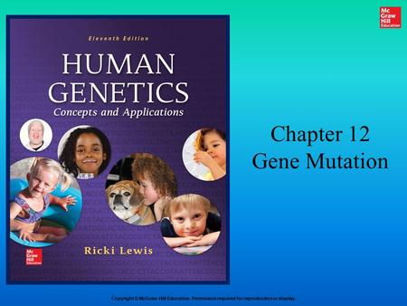 Chapter 12 Gene Mutation.