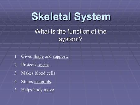 What is the function of the system?