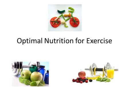 Optimal Nutrition for Exercise. Stored energy Energy is stored as body fat or glycogen (carbohydrate in muscles and liver) & is broken down to provide.