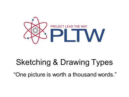 Sketching & Drawing Types “One picture is worth a thousand words.”