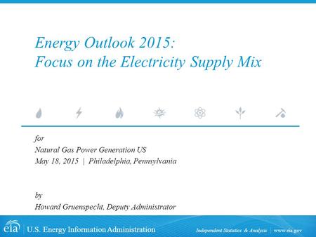 Energy Outlook 2015: Focus on the Electricity Supply Mix