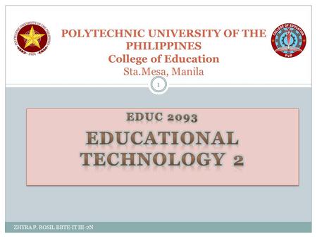 EDUC 2093 EDUCATIONAL TECHNOLOGY 2